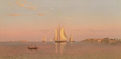 View of Boston Harbour near Castle Island by Francis Augustus Silva